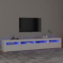 Vidaxl Szafka Pod Tv Z Oświetleniem Led, Biała, 240X35X40 Cm