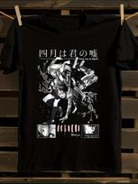 Unisex Your Lie in April Anime T-shirt XL