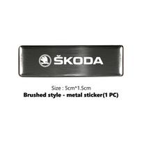 Car Decals Accessories Aluminum Alloy Emblem Auto Body Stickers Decoration For Skoda VRS Octavia 1 2 3 A7 A5 Fabia Rapid Superb