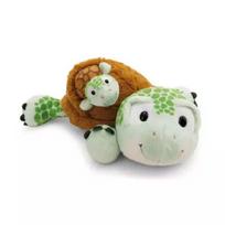 Nici Green: pliušinis vėžliukas su mažyliu, gulintis, 28 cm