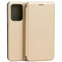 Dėklas Beline Book Magnetic skirtas Samsung Galaxy A17 5G aukso spalvos
