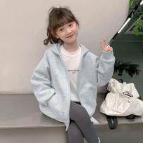 Girls' Autumn Casual Hooded Jacket 130 mėlyna