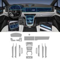 TPU apsauginė plėvelė Porsche Cayenne Coupe 3.0T 2024-2026 Interjerui Anti-Scratch Skaidri Savaime Gijanti Set / Transparent / RHD juoda