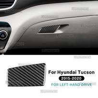 Carbon Fiber Style Glove Box Panel Trim Sticker for Hyundai Tucson 2015-2020 Interior Accessories For LHD Black Carbon juoda