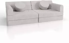 Juskys Vaikiškas žaidimų sofa Kayo 150x75x50 cm smėlio spalvos