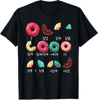 Math Donut Fraction Back to School Teacher Gifts Tee T-Shirt S