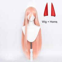 Anime Chainsaw Man Power Cosplay Wig Long Orange Pink Heat Resistant Synthetic Hair Party Role Play Wigs