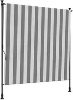 Lauko Ritininė Žaliuzė Antracito ir baltos 150 x 270 cm