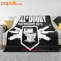 Call Of Doody Duty Bathroom Ops Elite Toliet Ultra-Soft Blanket Quilt Winter Sofa Cover Bed Covers Size: 75*100cm, Weight: 230 GSM