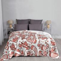 Red Panda All Over Pattern Spread Blanket Fashion Custom Panda Bear Animal Mammals Cute Giant Panda Wild Animals Size: 75*100cm, Weight: 230 GSM