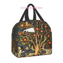 William Morris Forest Animals Thermal Insulated Lunch Bag | Portable Floral Art Outdoor Picnic Food Bag for Women, Hand Washable One Size