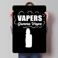 Vapers Gonna Vape Chainsmo Tinplate Posters Customizable Wall Art Retro Vintage Metal Signs for Home Room Office Decor Wand Deko 20X30CM