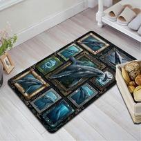 Whale Collection Pattern Rug Floor Mat for Living Room or Bedroom Soft and Comfortable Carpet a Gift for Birthday and Holiday. 40x60cm( 15x23in ) įvairiaspalvis