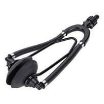 Outboard Motor Muff Round Shape Black Dual Flow Boat Motor Water Flusher with Hose Adapter