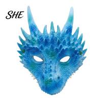 Durable Odor Free Holiday Decoration Dragon Masque for Adults, Halloween Cosplay 3D Atmospheric Masquerade Parties Full Face Festival, Carnival Party