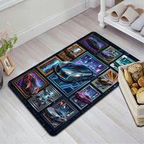 Futuristic Car Gallery Pattern Rug Floor Mat for Living Room or Bedroom Soft and Comfortable Carpet a Gift for Birthday and Holiday. 40x60cm( 15x23in ) įvairiaspalvis