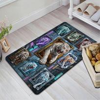 Cybernetic Tiger Frames Pattern Rug Floor Mat for Living Room or Bedroom Soft and Comfortable Carpet a Gift for Birthday and Holiday. 40x60cm( 15x23in ) įvairiaspalvis