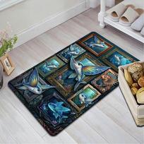 Marine Life Pattern Rug Floor Mat for Living Room or Bedroom Soft and Comfortable Carpet a Gift for Birthday and Holiday. 40x60cm( 15x23in ) įvairiaspalvis