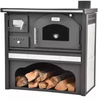 Malka kūrenama krosnelė su orkaite HECHT VULCANUS BEIGE, 6 kW
