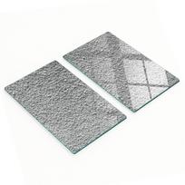 Hartowane Deski Kuchenne Szklane Z Ozdobną Grafiką Mur Tekstura 2X30X52 Cm