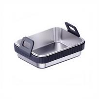 Silicone Baking Pan with Handles, Microwave and Oven, Food Grade juoda