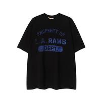 Cross-border American trendy brand GALLERY DEPT blurred letter print short-sleeve T-shirt for men and women, couples, high street short sleeve S