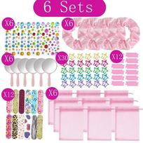 6/10/12Sets Spa Party Robes for Girls Kimono Girls Robe Gowns Kids Birthday Party Supplies Favors Sleepover Slumber Pajamas Part Size 4