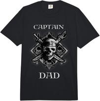 Captain Dad Pirate Funny Fun Comfort Colors Adult Heavyweight  Unisex T-Shirt M