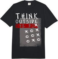 Think Outside The Box Funny Tic Tac Toe Fun Comfort Colors Adult Heavyweight  Unisex T-Shirt S