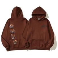 American high street fleece sweater hoodie loose print plus size hoodie for men and women M