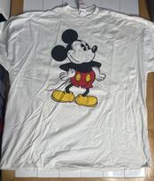 New W/ Tag Disney Inc Mickey Mouse  Mens One Size White USA 90s Vintage Unisex T-Shirt S