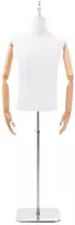 Reguliuojamas manekenas 170-218 cm su baze Vyras PP Balta