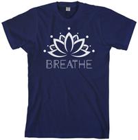Breathe Lotus Flower Men's T-Shirt Fun Gym Yoga Meditation XXL