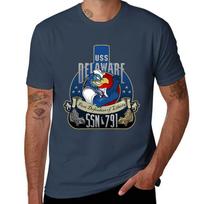 USS Delaware (SSN791) Crest TShirt Large Size Short Sleeve TShirt S