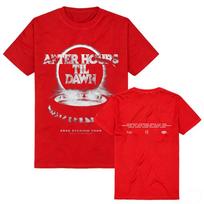 The Weeknd After Hours Til Dawn 2026 Europe and UK Merch Stadium T-Shirt Industrial Rock Merch High Quality Cotton Women Men XS raudona