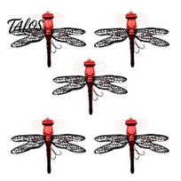 Bionic Dragonfly Lures 5Pcs 7.5cm/6.2g Fishing Lure with Hooks, Topwater Floating Realistic Insect Bait Bait, for Bass Trout 5pcs