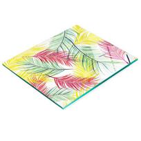 Kitchen Multifunctional Decorative Tempered Glass Board Palm Leaves 60X52 Cm