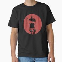 Red Distressed Effect Retro Vacuum Tube Classic Made In UsaAus TShirt S2xl S