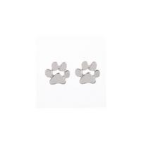 Cat Fashion Dog Paw Prints Earring Puppy Paw Prints Earring Studs For Children For Pets Lovers 11mm sidabras
