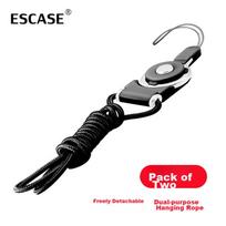 ESCASE [Two-Pack] Phone Lanyard, Apple IPhone 6s/SE/8 Plus/X/11 Phone Case Long Neck Strap/phone Charm, USB Drive Keychain Lanyard, Jazz Black