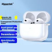 Earphone Protective Case, Apple AirPods 4/1st/2nd/3rd Gen Bluetooth Headphones, Charging Case, Silicone Storage Box, Soft TPU Accessory, Transparent
