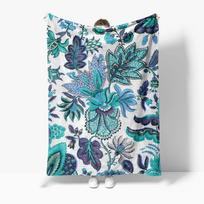 Vibrant Paisley Floral Print Blanket Bohemian Bed Throw Decorative Throw Blanket Home Decor Soft Fleece Blanket 75x90cm