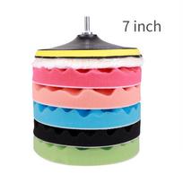 Wool+Foam Polishing Pad Set with Adhesive Backing (180mm)