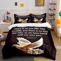 Religious Bedding Set with Dove & Verse Bedding set (1 duvet cover, 2 pillowcases, duvet not included) 135x200cm