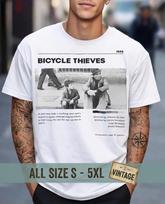 Bicycle Thieves T-Shirt - Ladri di Biciclette Shirt, Italian Neorealism Movie Tee, Vittorio De Sica Film Poster Art, Vintage Cinema Gift XL