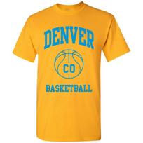 Denver Classic Basketball Arch Basic Cotton T-Shirt XXXL