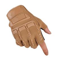 Cycling Half Finger Fingerless Half Finger Mittens Motorcycle Gloves Men'S Gloves Tactics Glove Khaki