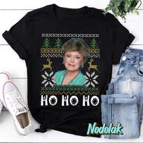 Blanche Ho Ho Ho Christmas Golden T-Shirt, Ho Ho Ho Christmas Shirt, Blanche Devereaux Shirt, The Golden Girls Shirt, Christmas Shirt 4XL