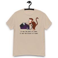 Monkey on a Typewriter - It was the Best of Times it was the Blurst of Times Quote T-shirt M