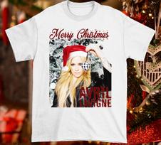 Hot Merry Christmas Avril Lavigne Cotton Full Size S To 4XL Shirt PP1091 XXL